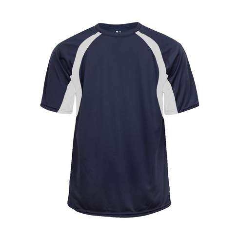 Badger Sport Hook Tee (414400-028104), Color 'Navy/White'
